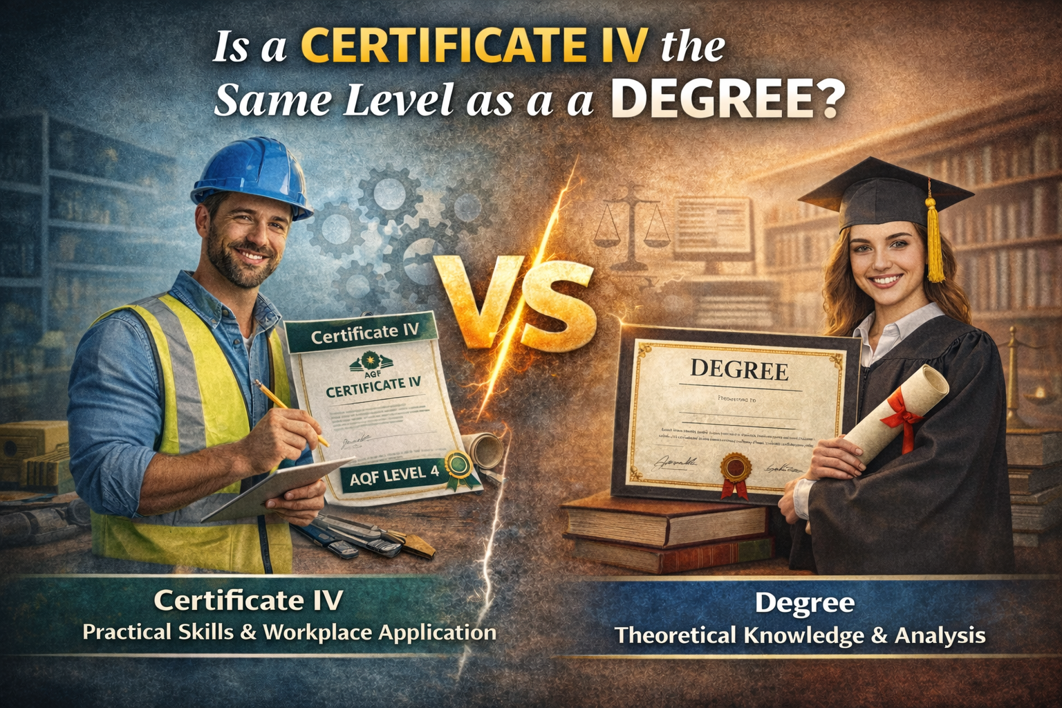 Read more about the article Is a Certificate IV the Same Level as a Degree or Graduate Qualification?