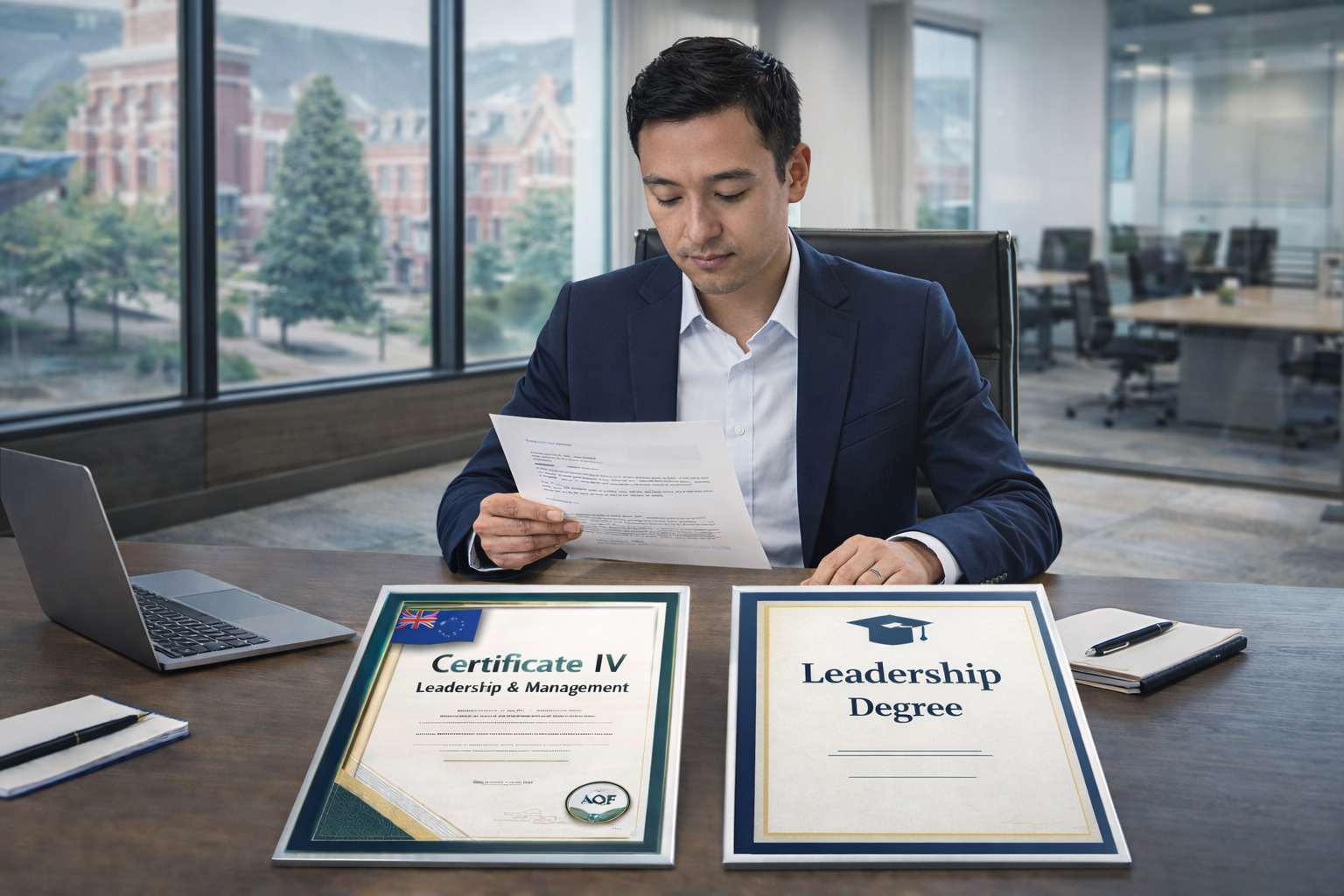 Read more about the article certificate-iv-vs-leadership-degree-management-career