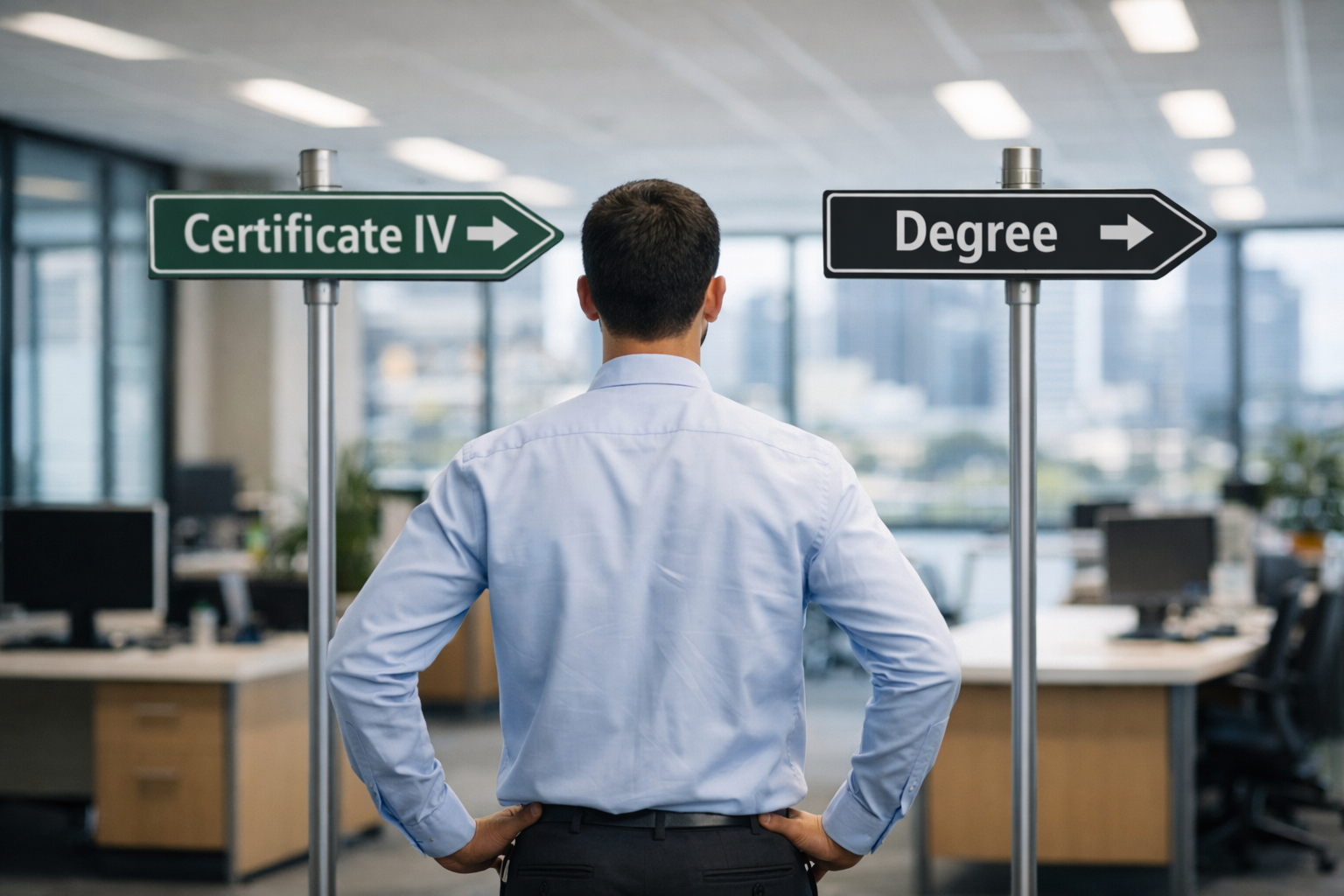 Read more about the article certificate-iv-vs-degree-leadership-australia