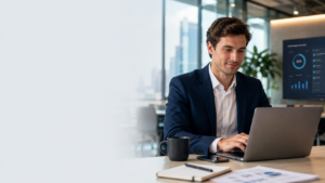 Young Australian professional building business and office skills