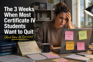 Read more about the article 3-week-mark-cert-iv-students-quit
